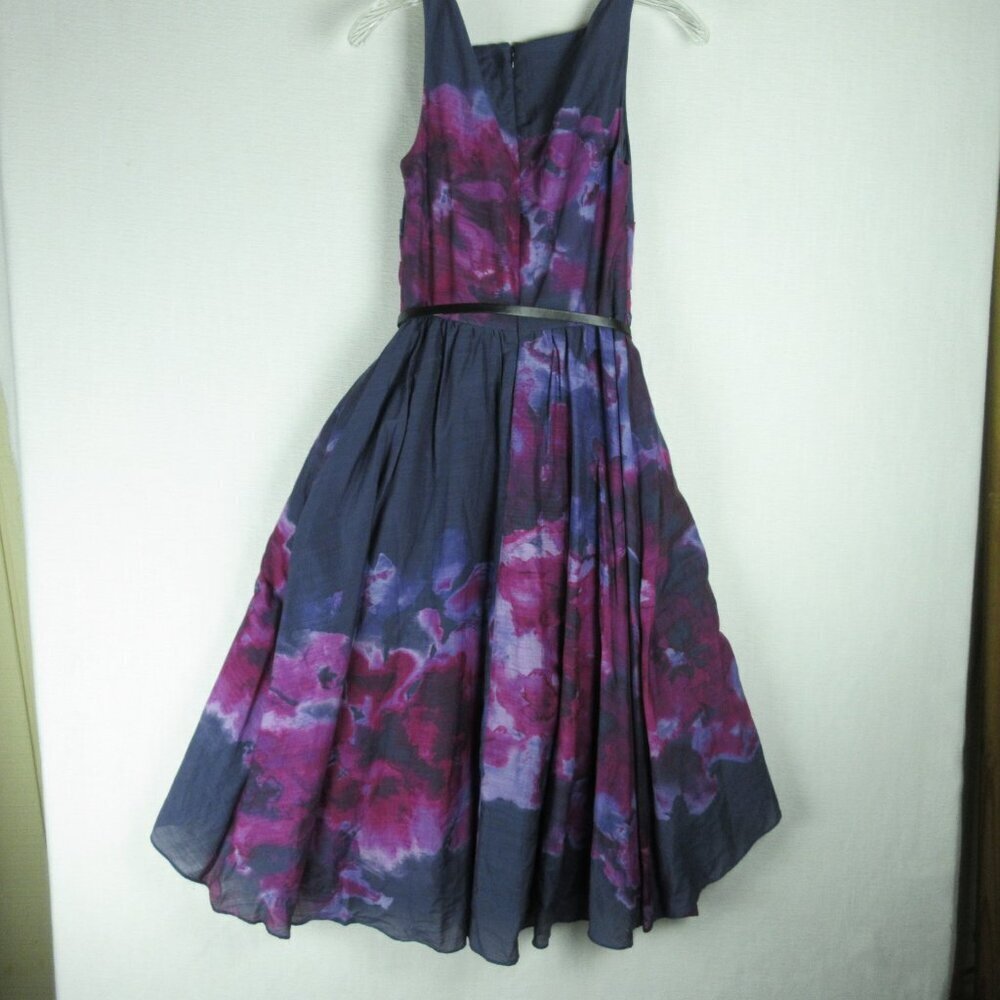 Lela Rose NWT Purple Watercolor Cocktail Dress Size 2 - Picture 7 of 14